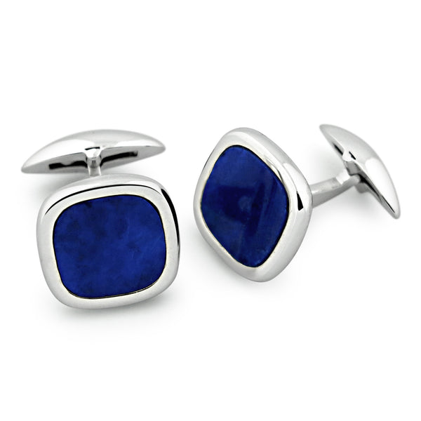 Zsamuel-Mens-Sterling-Silver-Lapis-Rounded-Square-Cufflinks