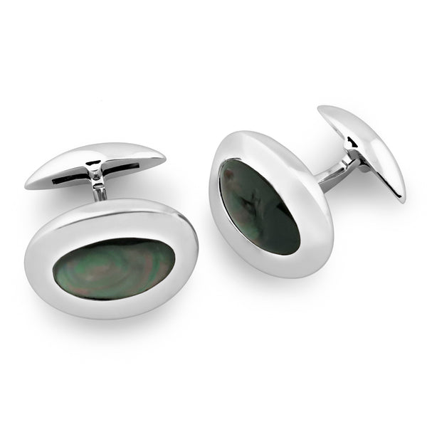 Zsamuel-Mens-Sterling-Silver-Black-Mother-of-Pearl-Oval-Cufflinks