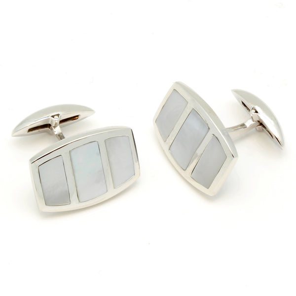 Zsamuel-Mens-Sterling-Silver-White-Mother-of-Pearl-Bowed-Rectangle-Design-Cufflinks